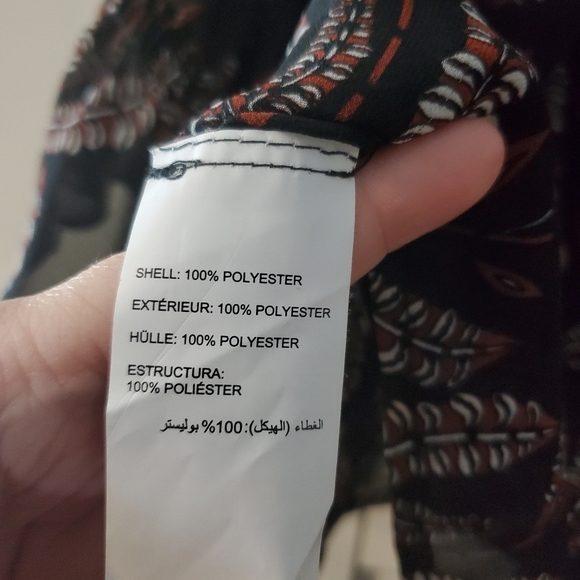 Sheer Boho style Leaf Patterned Blouse - Picture 7 of 9